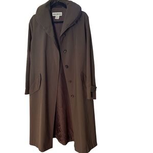 Issey Miyake Olive Green Hooded Long Trench Coat
